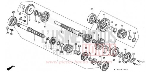 BOITE DE VITESSES NSR125RK de 1989
